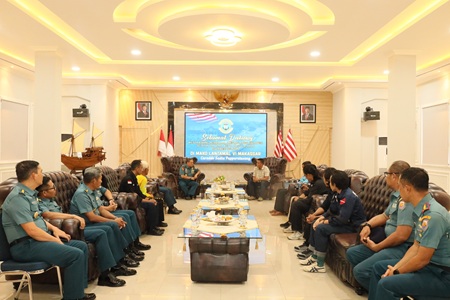 Komandan Lantamal VI Menerima Audiensi Ketua Bidang Pembinaan Prestasi POSSI Sulawesi Selatan