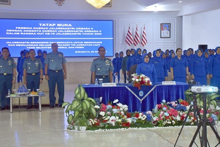 PJU Lantamal VI Makassar dan Korcab VI DJA II Ikuti tatap Muka Pembina Daerah Jalasenastri Armada II, Tekankan Jaga Martabat Keluarga
