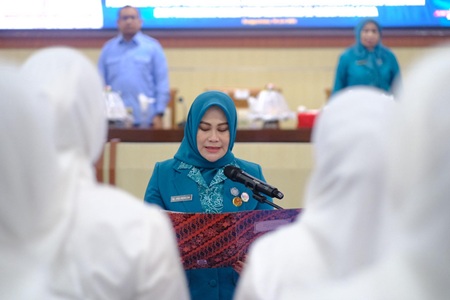 Pesona Sutera Khas Gowa Warnai Pelantikan Pengurus Dekranasda