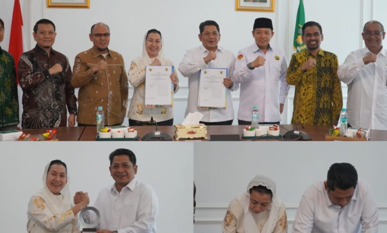 Imelda Liliana Teken MoU Survey Indeks Kerukunan Umat dan Penguatan Moderasi Beragama Kota Palu di Kantor Kemenag RI
