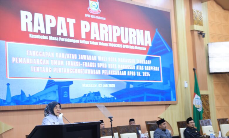 Wawali Makassar Sampaikan Tanggapan Resmi Pemkot atas Ranperda Pertanggungjawaban APBD 2024