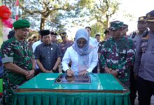 Resmikan Gerbang Koramil Tinggimoncong, Bupati Gowa: TNI Makin Dekat dengan Masyarakat