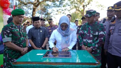 Resmikan Gerbang Koramil Tinggimoncong, Bupati Gowa: TNI Makin Dekat dengan Masyarakat
