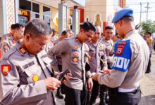 Polda Gelar Giat Gaktibplin Kapolres Bone Tegaskan Tak Ada Toleransi Bagi Personel Yang Melanggar