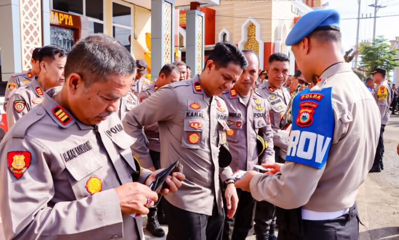 Polda Gelar Giat Gaktibplin Kapolres Bone Tegaskan Tak Ada Toleransi Bagi Personel Yang Melanggar