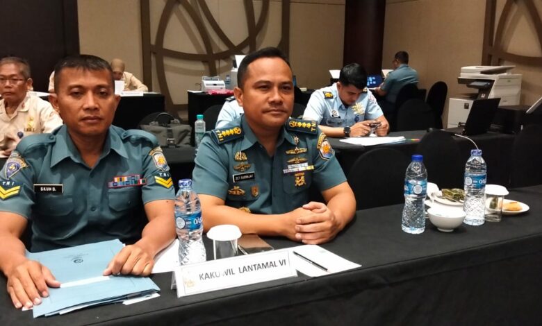 Lantamal VI Makassar Ikuti Rapat Rekonsiliasi LRA Wilayah dan Eselon I Semester I Tahun 2025