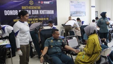Bakti Kesehatan Donor Darah dan Khitanan Peringatan HUT Ke-48 RS Jala Ammari Lantamal VI