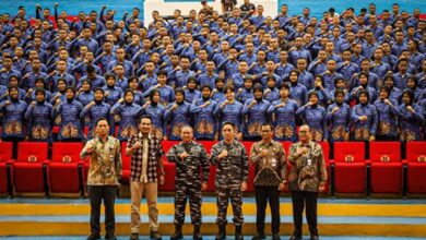 Danlantamal VI Berbagi Pengalaman Kepemimpinan di Laut Kepada Taruna Taruni PIP Makassar