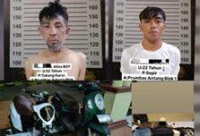 Resmob Polsek Manggala Ciduk Dua Pria Kasus Pencurian Motor