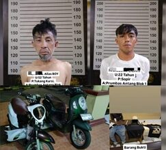 Resmob Polsek Manggala Ciduk Dua Pria Kasus Pencurian Motor