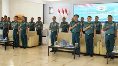 Wadan Lantamal VI Ikuti Safari Binkorps Pelaut dan Binkorps Teknik Secara Vicon
