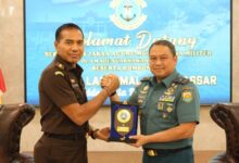 Danlantamal VI Makassar Terima Audiensi Sesjampidmil Kejagung dan Kajati Sulsel