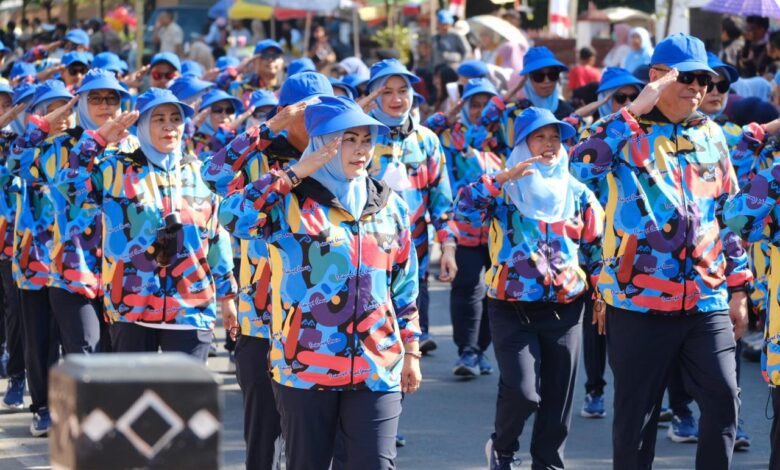 SKPD Pemkab Gowa, Instansi Hingga Organisasi Ramaikan Gerak Jalan HUT RI