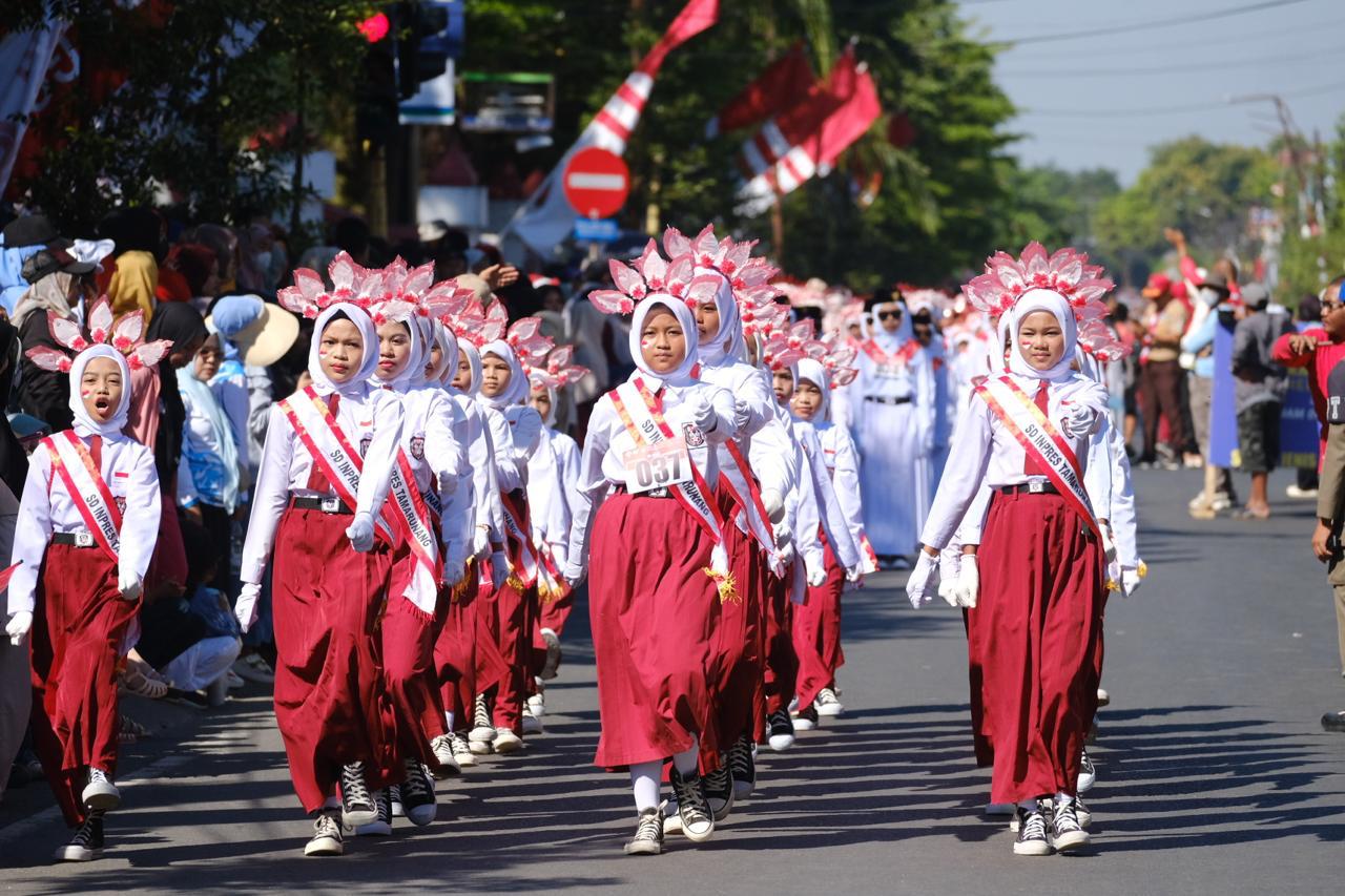 Gerak Jalan Pelajar di Gowa Bantu Tingkatkan Kedisiplinan dan Bentuk Karakter Siswa