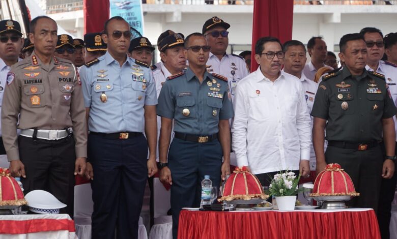 Wadan Lantamal VI Hadiri Launching Pesawat Amfibi dan Penandatanganan Prasasti Ground Breaking Water Aerodrome oleh Menhub dan Gubernur Sulsel