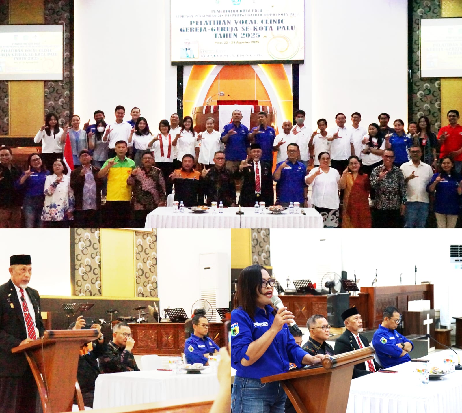 Wakili Wali Kota Asisten 1 Pemkot Palu Hadiri Pembukaan Vocal Clinic & Technical Meeting Pesparawi Kategori Vocal Group