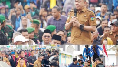 Hadianto Rasyid bersama Imelda Liliana Temui Massa Demonstran dalam Unjuk Rasa di Kantor DPRD Sulteng