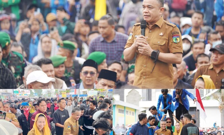 Hadianto Rasyid bersama Imelda Liliana Temui Massa Demonstran dalam Unjuk Rasa di Kantor DPRD Sulteng