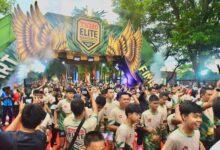 Angkat Bendera Start, Dankodaeral VI Bersama Forkopimda Sulsel Lepas Ribuan Peserta Elit Marathon HUT TNI Ke-80 Tahun 2025
