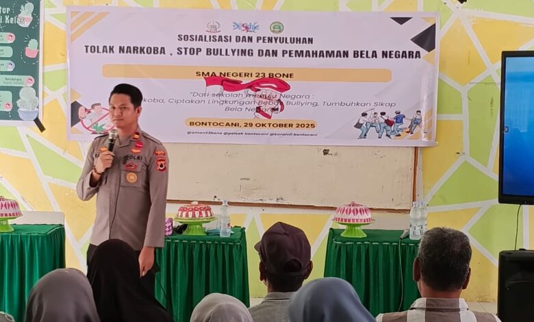 Ciptakan Lingkungan Nyaman, Kapolsek Bontocani Sosialisasikan Stop Bullying di Kalangan Pelajar