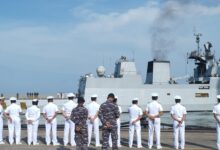 Kodaeral VI Lepas Kapal Perang India INS Kadmatt (P-29) di Makassar