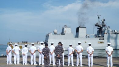 Kodaeral VI Lepas Kapal Perang India INS Kadmatt (P-29) di Makassar