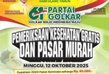 Peringatan HUT ke-61, Golkar Makassar Berbagi Dua Ribu Paket Sembako Murah dan Pemeriksaan Kesehatan Gratis