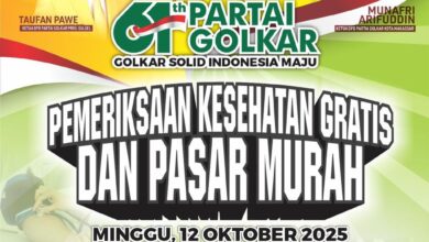 Peringatan HUT ke-61, Golkar Makassar Berbagi Dua Ribu Paket Sembako Murah dan Pemeriksaan Kesehatan Gratis