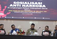 Sosialisasi Anti Narkoba Andi Amar Minta Masyarakat Bone Laporkan Jika Temukan Pelaku