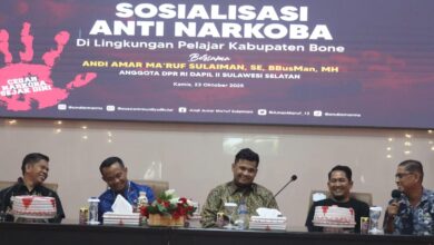 Sosialisasi Anti Narkoba Andi Amar Minta Masyarakat Bone Laporkan Jika Temukan Pelaku