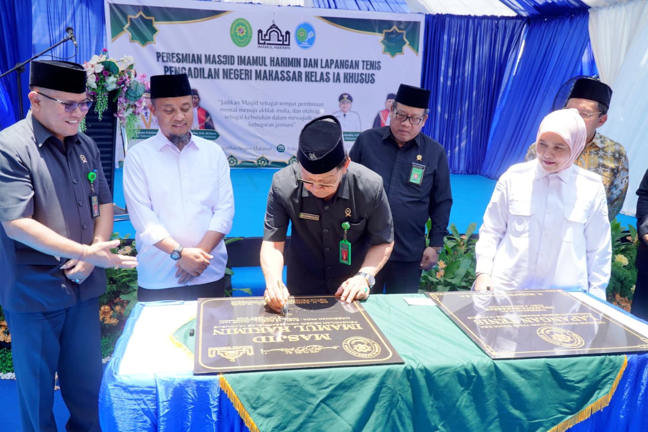 Wakil Wali Kota Makassar, Aliyah Mustika Ilham Hadiri Peresmian Masjid dan Lapangan Tenis Pengadilan Negeri Makassar