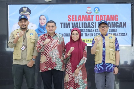 Wali Kota Makassar dan Ketua FKS Melinda Aksa Sambut Tim Validasi Kota Sehat