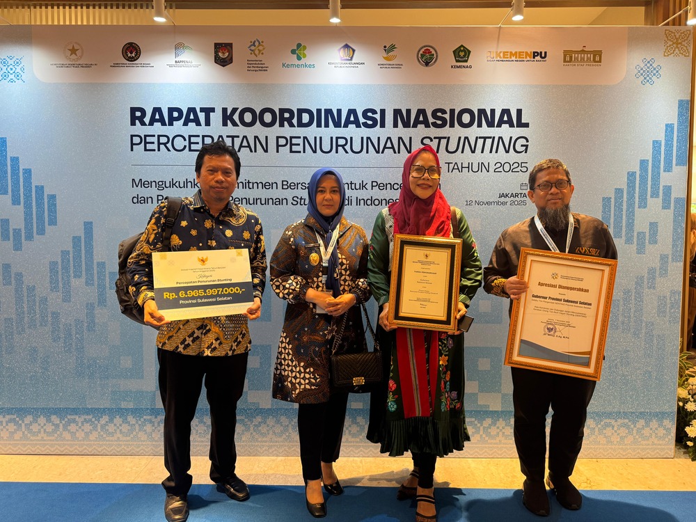 Raih Penghargaan Penurunan Stunting Terbaik, Sulsel Dapat Insentif Rp6,9 M dari Pemerintah Pusat