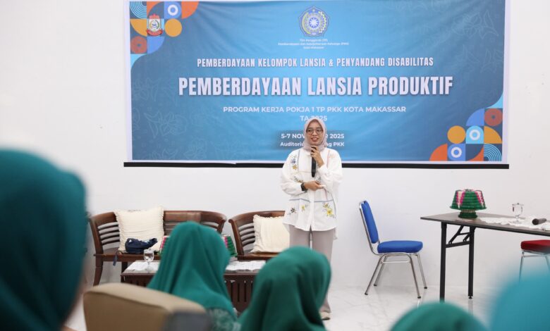 TP PKK Kota Makassar Dorong Terbentuknya Sekolah Lansia Produktif di Setiap Kelurahan