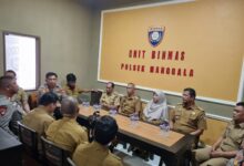 Kapolsek Manggala Silaturahmi Bersama Lurah Baru