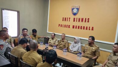 Kapolsek Manggala Silaturahmi Bersama Lurah Baru
