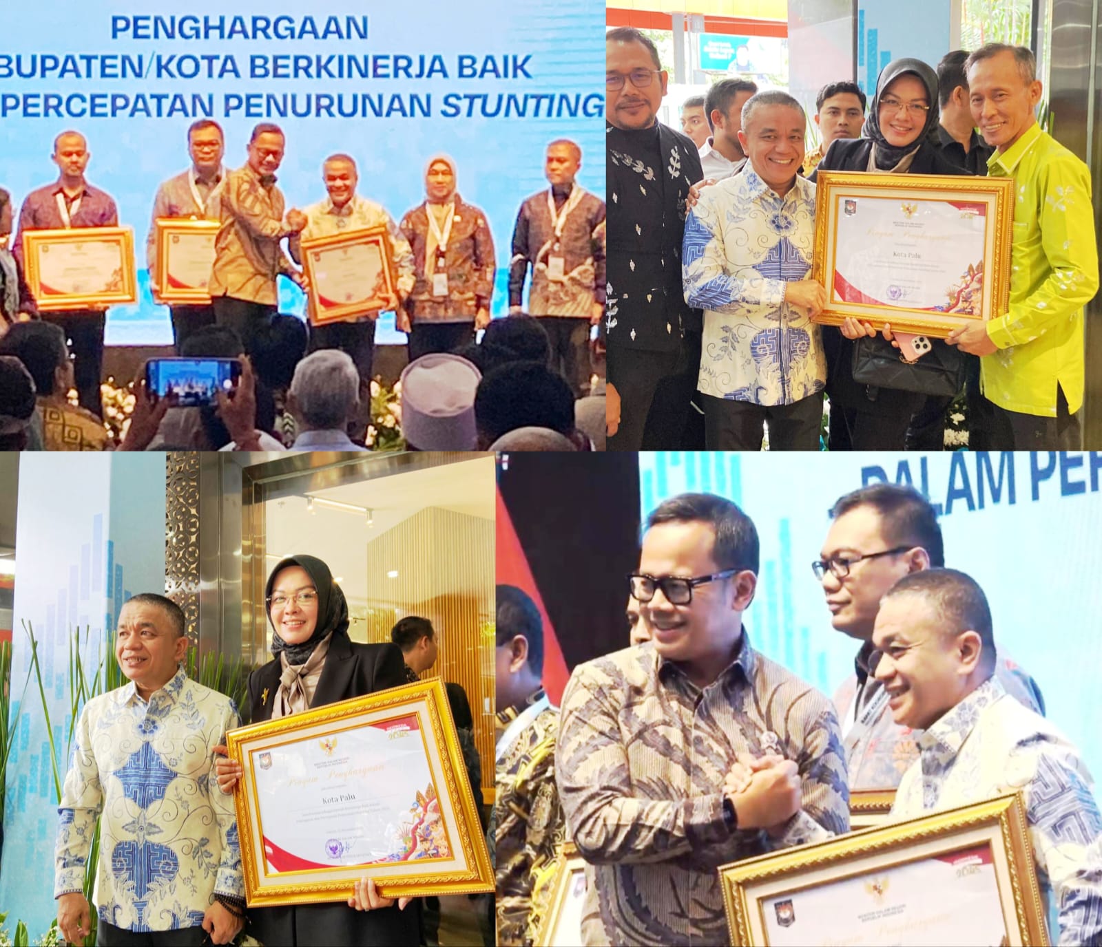 Pemkot Palu Terima Penghargaan Percepatan Penurunan Stunting dari Kemendagri