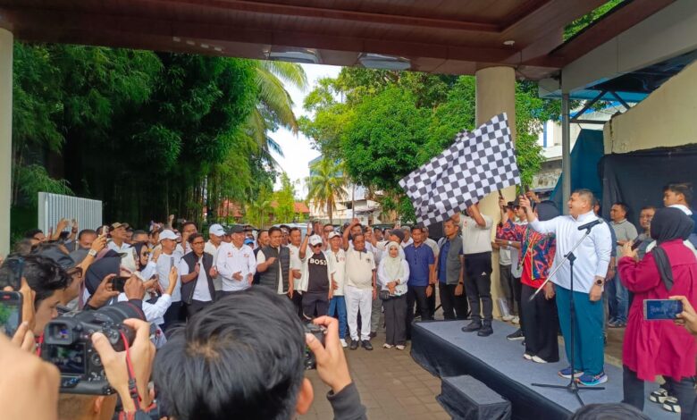 Munafri Bareng Mentan dan Idrus Marham Ikut Jalan Sehat KKSS di Makassar