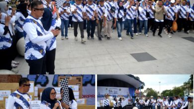 Sekda Kota Palu Lepas Peserta Jalan Sehat HUT ke-54 Korpri