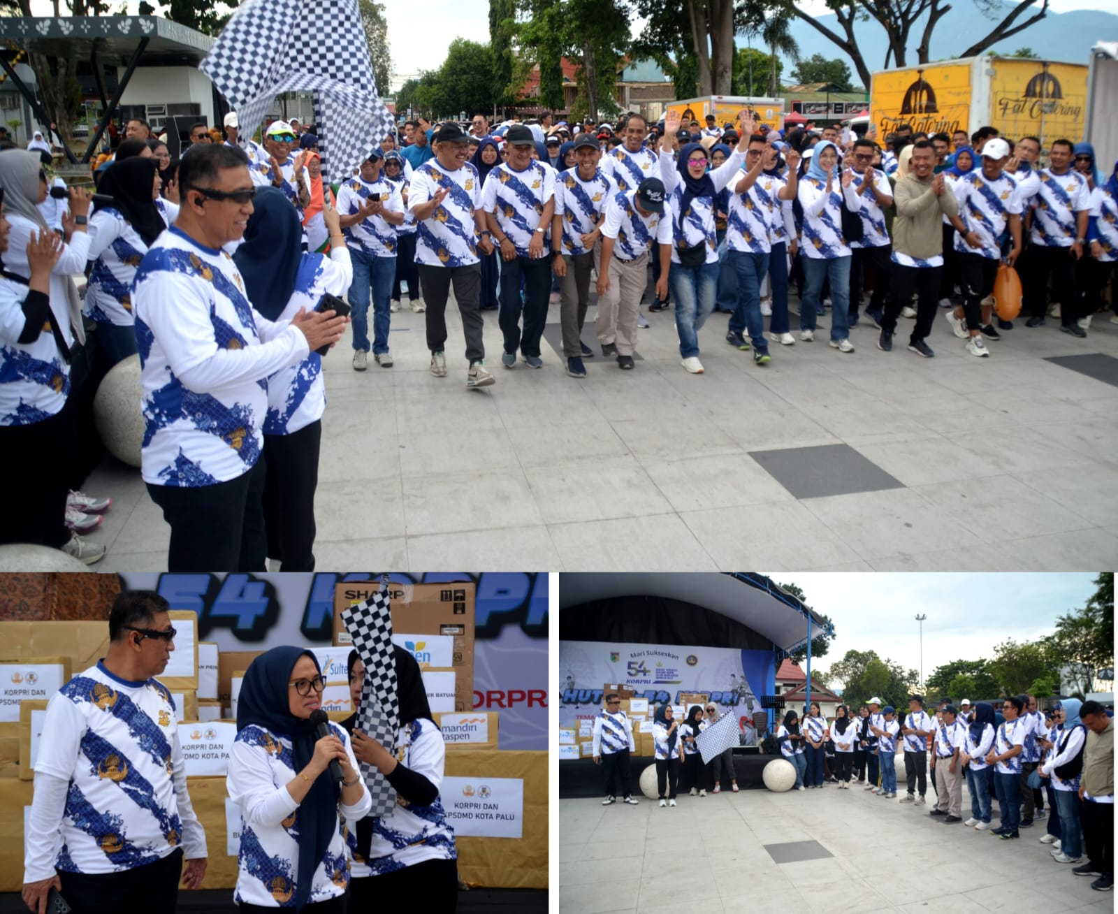 Sekda Kota Palu Lepas Peserta Jalan Sehat HUT ke-54 Korpri