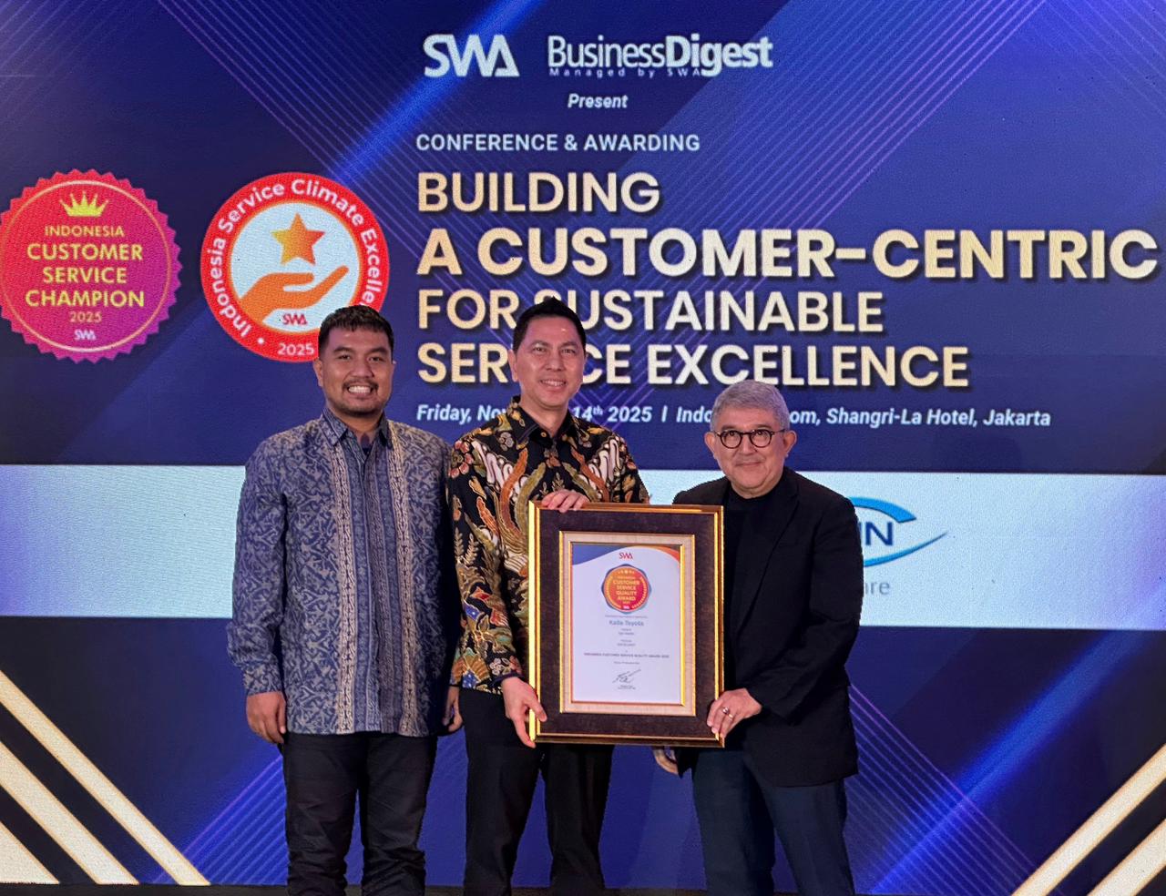 Kalla Toyota Raih Indonesia Customer Service Quality Award 2025 Predikat EXCELLENT