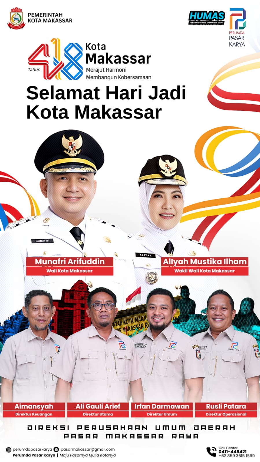 Perumda Pasar Meriahkan HUT Makassar ke-418, Angkat Tradisi dan Semangat Kebersamaan