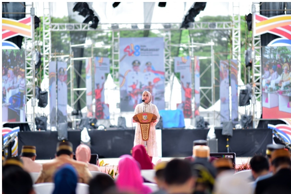 Wagub Sulsel Fatmawati Rusdi Ajak Masyarakat Rajut Harmoni di HUT Makassar ke-418