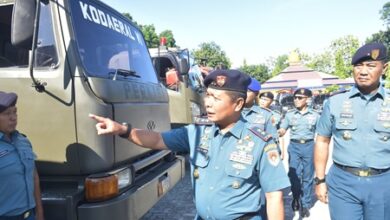 Cek Kesiapan Kendaraan Dinas TNI AL , Kodaeral VI Gelar Apel Kelengkapan Randis