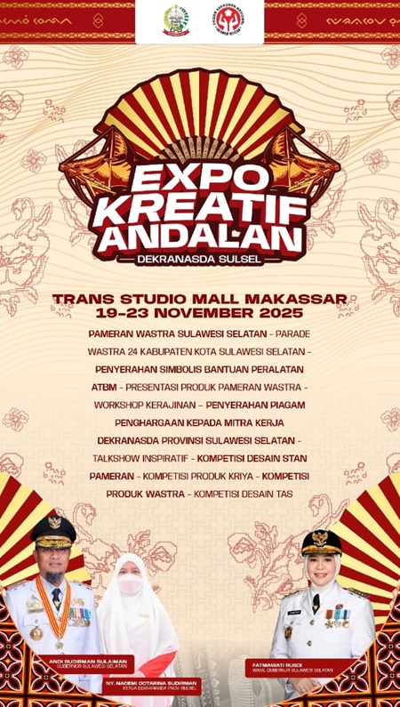 Expo Kreatif Andalan 2025: Wadah UMKM Sulsel Tunjukkan Karya dan Daya Saing ke Pasar Global
