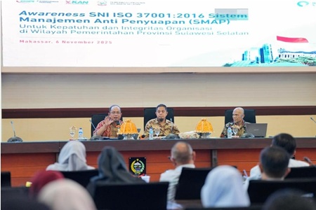 Gandeng BSN, Pemprov Sulsel Terapkan SNI ISO 37001 untuk Cegah Penyuapan