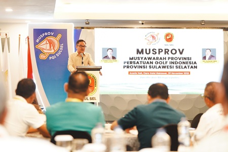 Sekda Jufri Rahman Buka Musprov PGI Sulsel: Dorong Golf Sebagai Motor Regenerasi Atlet dan Daya Tarik Wisata