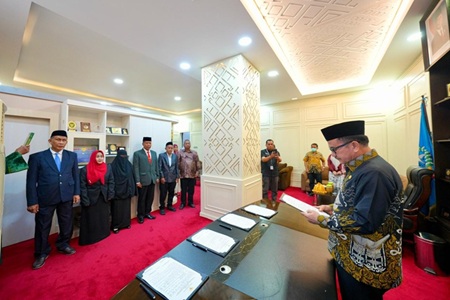 Sekda Jufri Rahman Lantik 4 Pejabat Fungsional Ahli Utama Lingkup Pemprov Sulsel