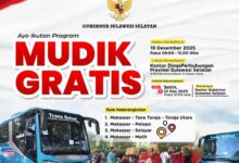 Program Mudik Gratis Nataru dari Gubernur Sulsel Siapkan 7 Armada Bus Bagi 250 Penumpang, Ini Rutenya
