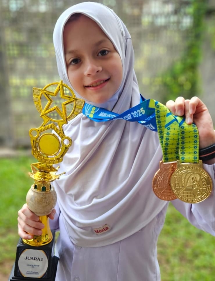 Atlet Tenis SD Islam Athirah 2 Sabet Dua Gelar di Piala Wali Kota Makassar 2025
